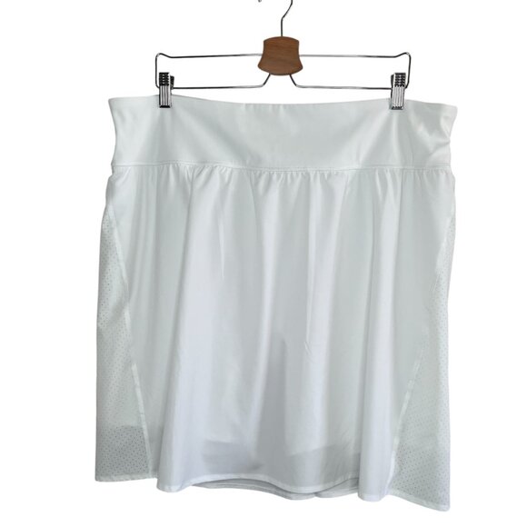 Spanx Womens White Get Moving Skort Plus Size 3X Mid Length - Picture 2 of 11